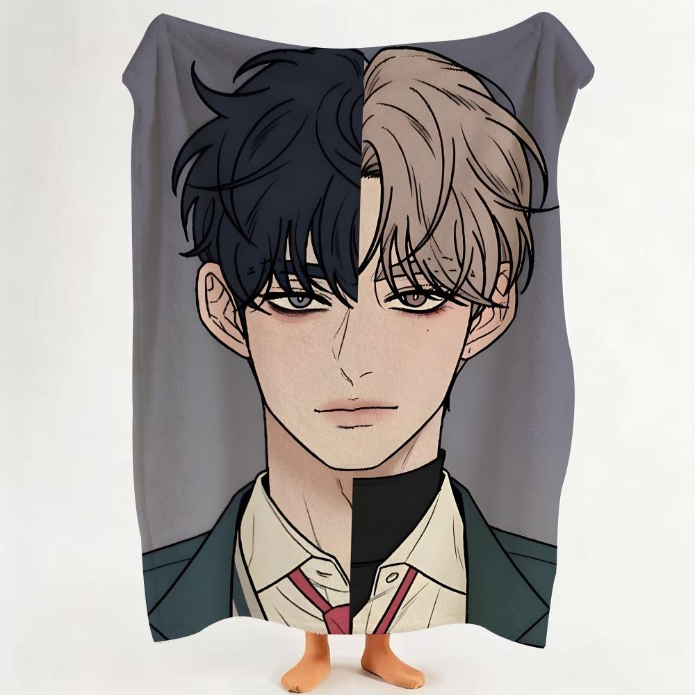 Manhwa T True B Beauty  Flannel  Blanket Suitable for Sofa Living Room Bedroom