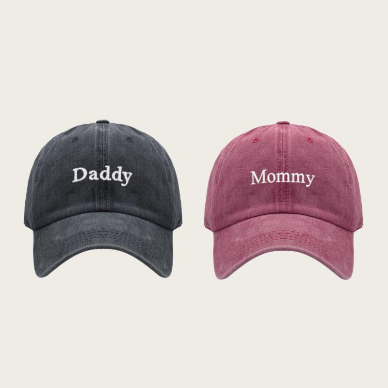 Freedom Outdoors 1 paar Papa & Mama Borduur Baseballpetten voor Mannen & Vrouwen Outdoor Vrije Tijd Sport Snapback Baseballpetten voor Verjaardagscadeaus Adjustable