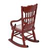 Miniature Rocking Chair 1:12 Scale Dollhouse Wooden Furniture for Mini Living Room Model Handicraft Display Brown