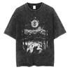 Camiseta Lavada Estampada de Anime Berserk Guts para Hombre Algodón de Alta Calidad Camisetas Vintage Oversize Street Tee Harajuku Camiseta Masculina