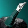 Angled Edges Slanted Nail Clippers For Thick Nail Wide Jaw Nonslip Handle Antisplash Clippings Collector Stainless Steel