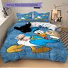 3pcs Disney Donald Duck Printed Quilt Set, Includes 1 Quilt Cover and 2 Pillowcases, Machine Washable, Suitable for All Seasons.W024