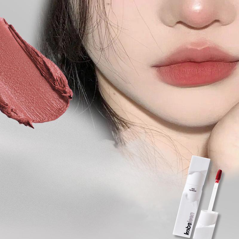 Irregular Lip Glaze Matte Velvet Lip Clay Grey Powder Low Saturation Vegan White Versatile Not Picky Skin