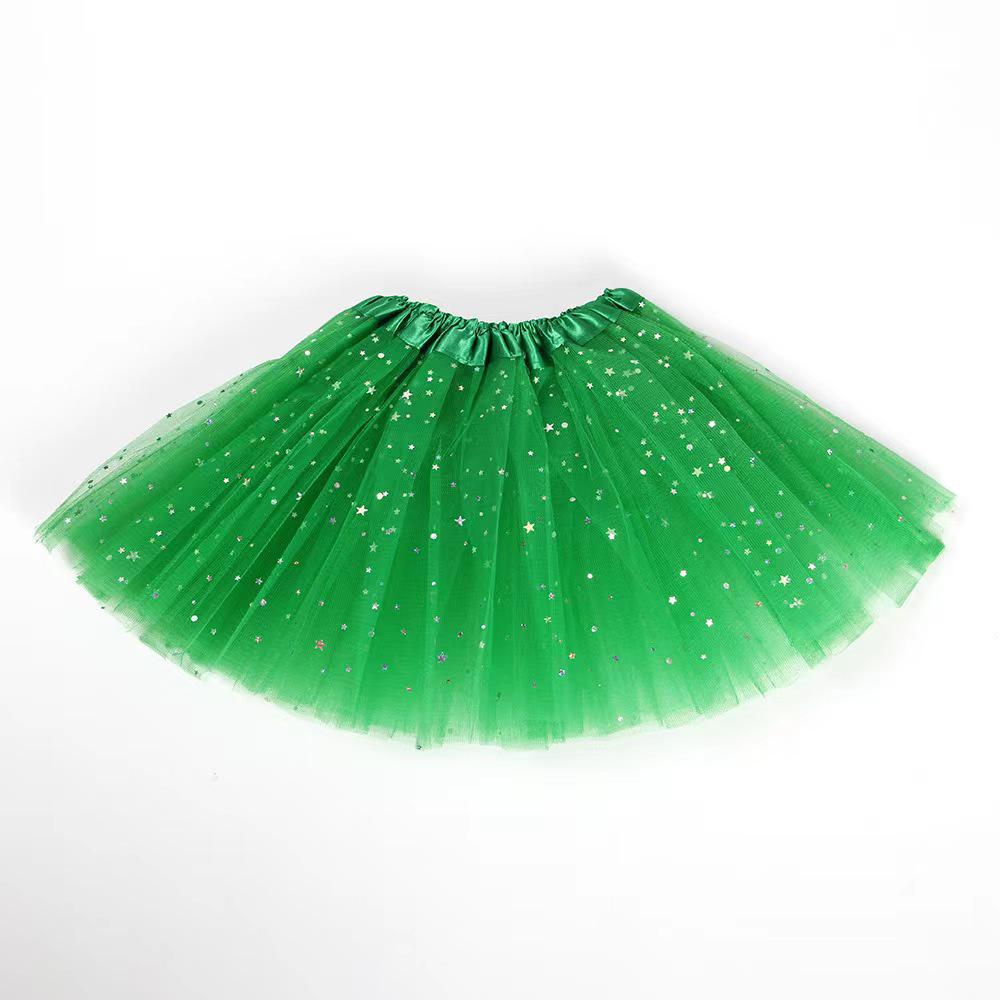 Adult European & American Three-Layer Sequin Mesh Ballet Tutu