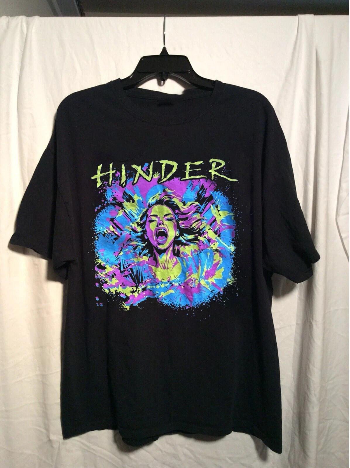 Rare Hot Hinder Band Music On Tour Black S to 5XL Unisex Shirt SN865 XXXXL
