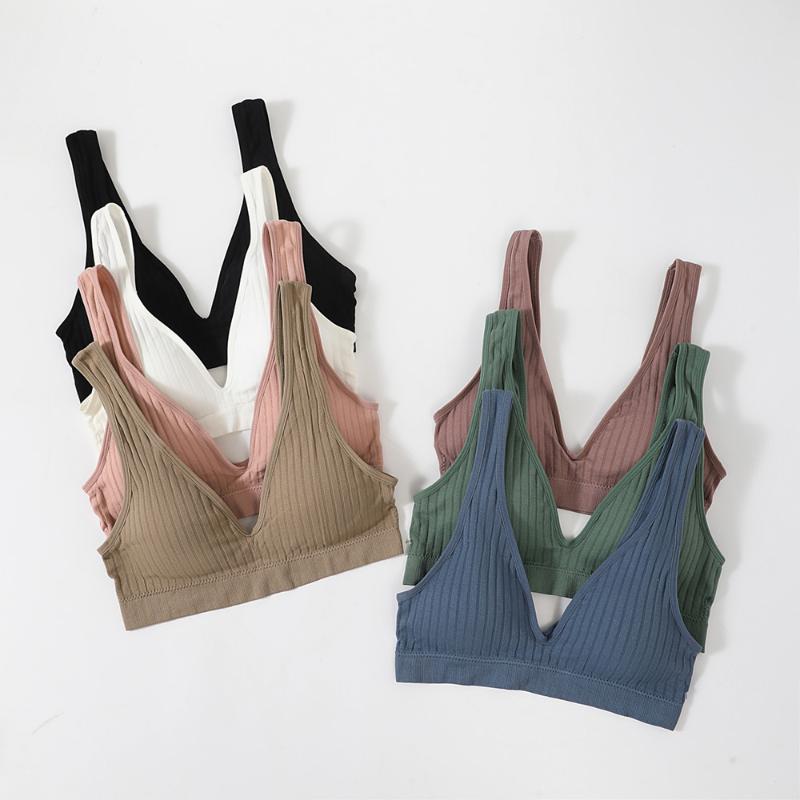 Sexy Women's Bra Crop Top Women's Seamless Underwear Padless Tank Tops M L