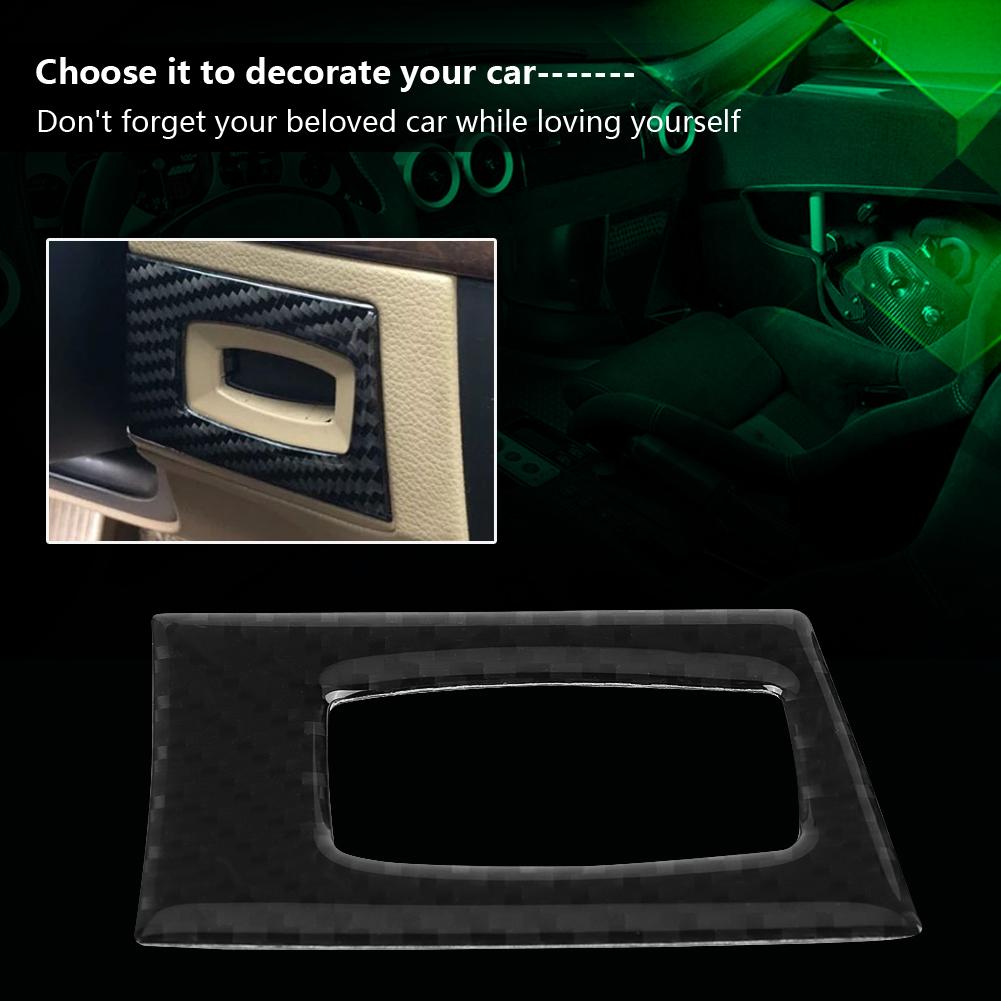Carbon Fiber LHD Car Interior Key Hole Frame Cover Trim Accessory for BMW E90 E92 3 Series