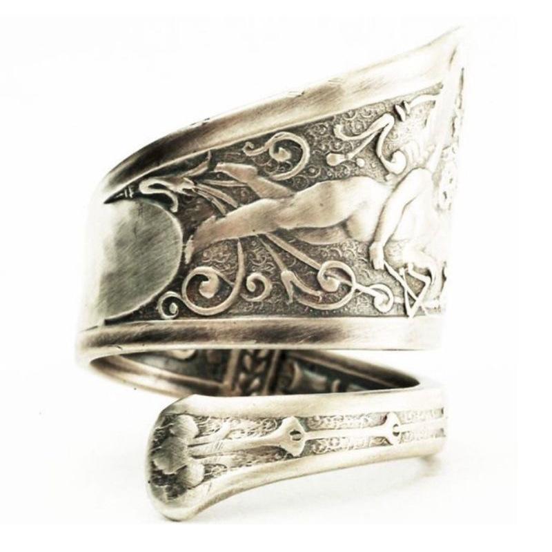 

2025 Vintage Angel Cupid Music Symbol Ring Silver Color Rings for Women Retro Band Ring Anniversary Gift Engagement Party Jewelry resizable срібний