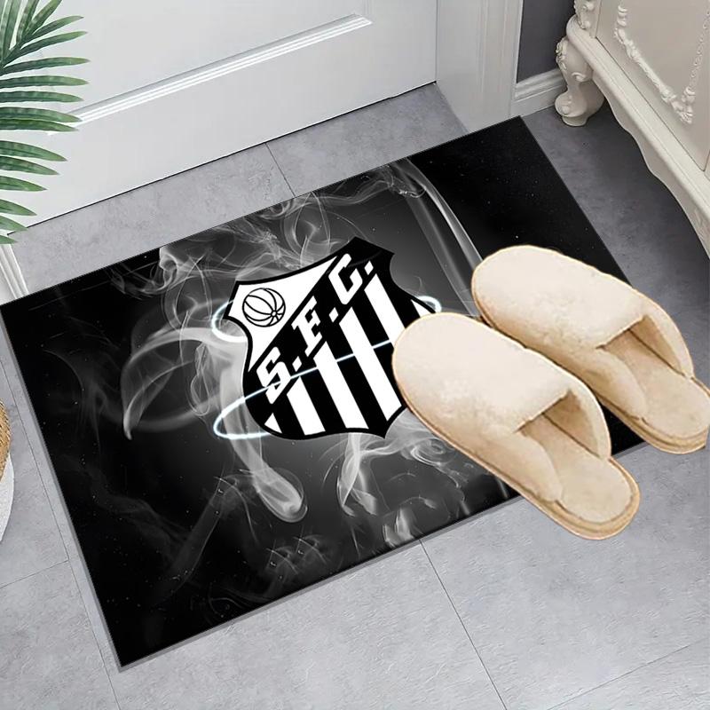 1PC Santos Futebol Emblem Rug Game Carpet, Floor Mat for Bedroom Living Room Entryway Rug, Home Decor Idea Gift for Christmas birthday