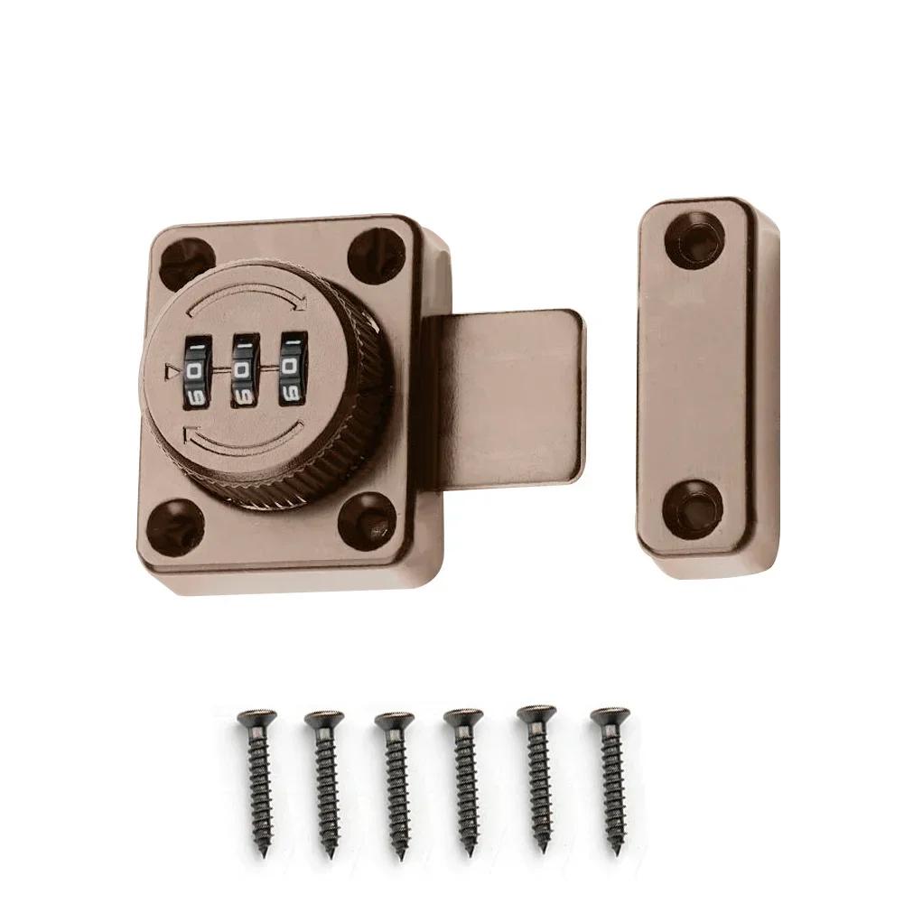 3 Digit Combination Password Door Lock Cam Code Lock Zinc Alloy For Mailbox Cabinet Door Hardware Sliding Bolt Lock