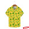 Fashion Fruit Orange Graphic Hawaiian Shirt For Men 2026 Spring Summer Lapel Aloha Shirts Street Oversized Short Sleeve Shirt