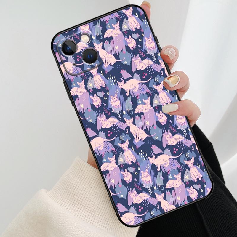 Sphynx Cat Phone Case For iPhone 17 Pro Max 15 14 13 11 12 16 Pro Max mini 15 16 Plus 16e 17 Air Cover