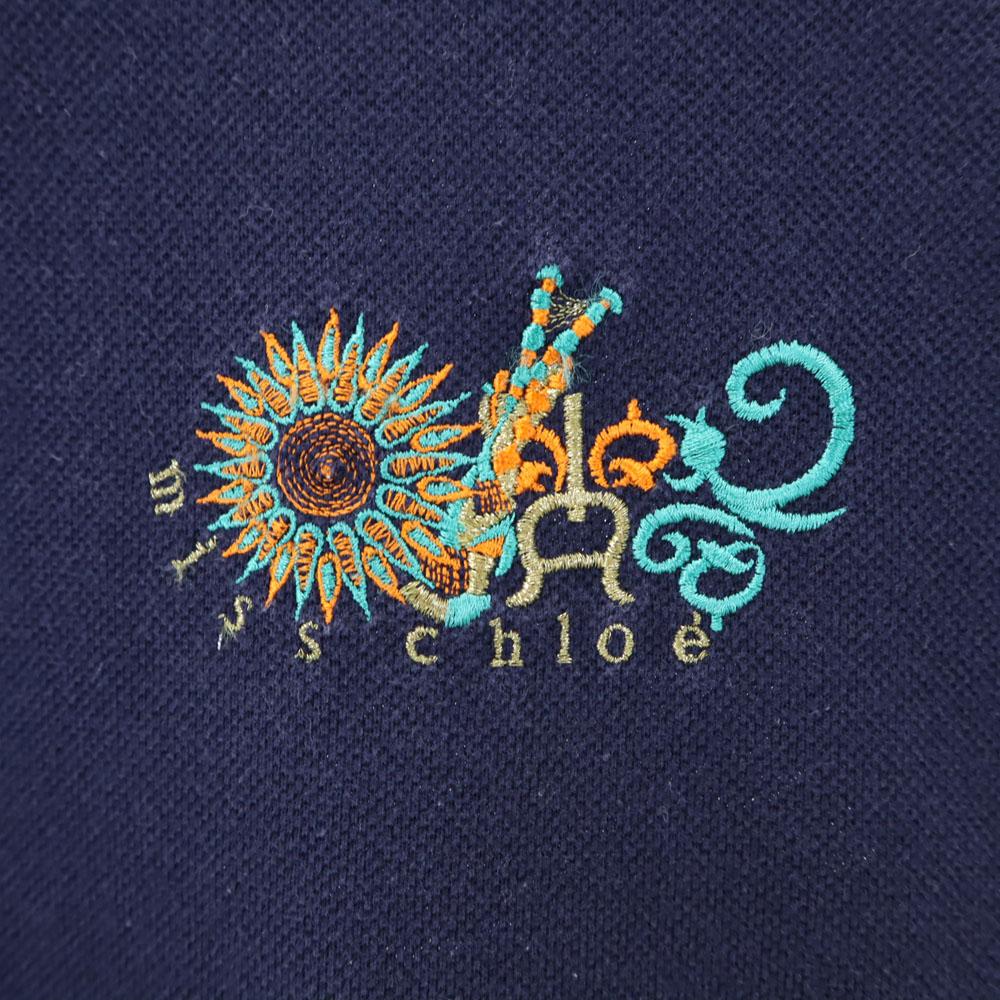 miss chloe made in Japan Short sleeve Polo shirt 40 Navy Fawn Women Used