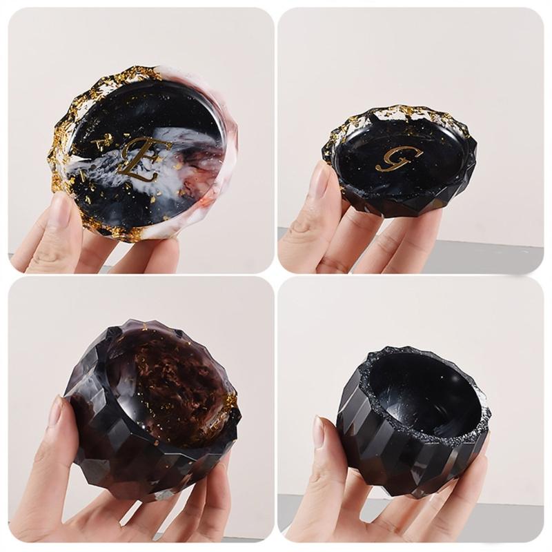 Round Gypsum Silicone Mold DIY Succulents Concrete Flower Pot Vase Plaster Cement Molds Clay Candle Holder Mould Decor