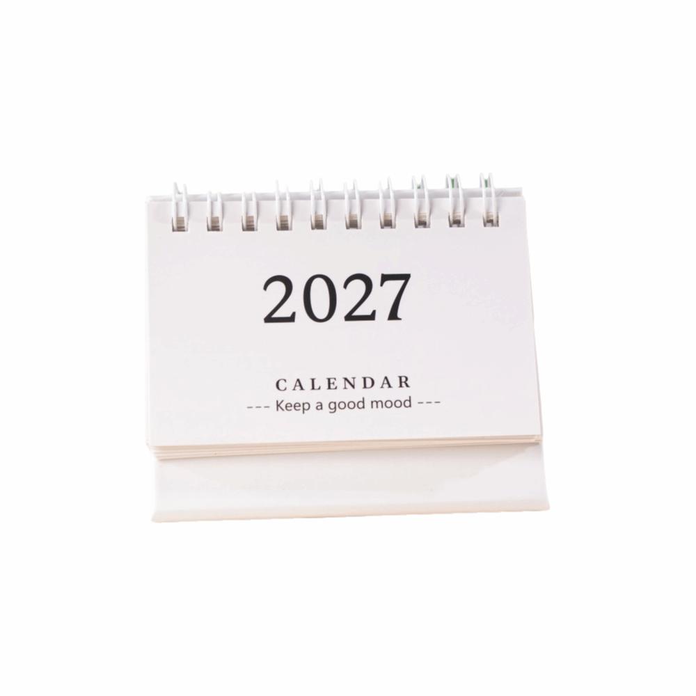 Mini Standing Calendar Coil Flip Calendar New 2027 Desk Calendar  Desk Planning