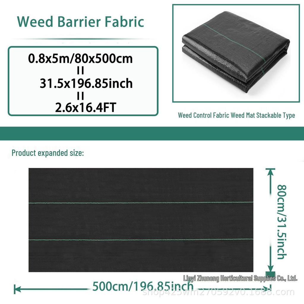Black PP Weed Barrier Cloth: Breathable, Water-Permeable Ground Cover for Orchards and Gardens