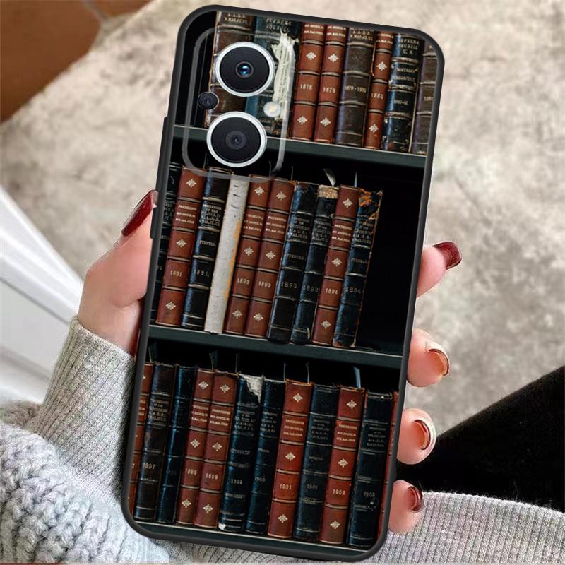 Library Book For OPPO Reno 13F 14F 12F 11F 10 11 12 13 14 Pro 7 8 Lite 8T OPPO Find X5 X6 X8 X9 Pro Case