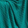 Green Christmas Wave Knitted Blankets Textured Solid Soft Couch Cover Decorative Cozy Knitted Blanket with Tassels Gift Blankets