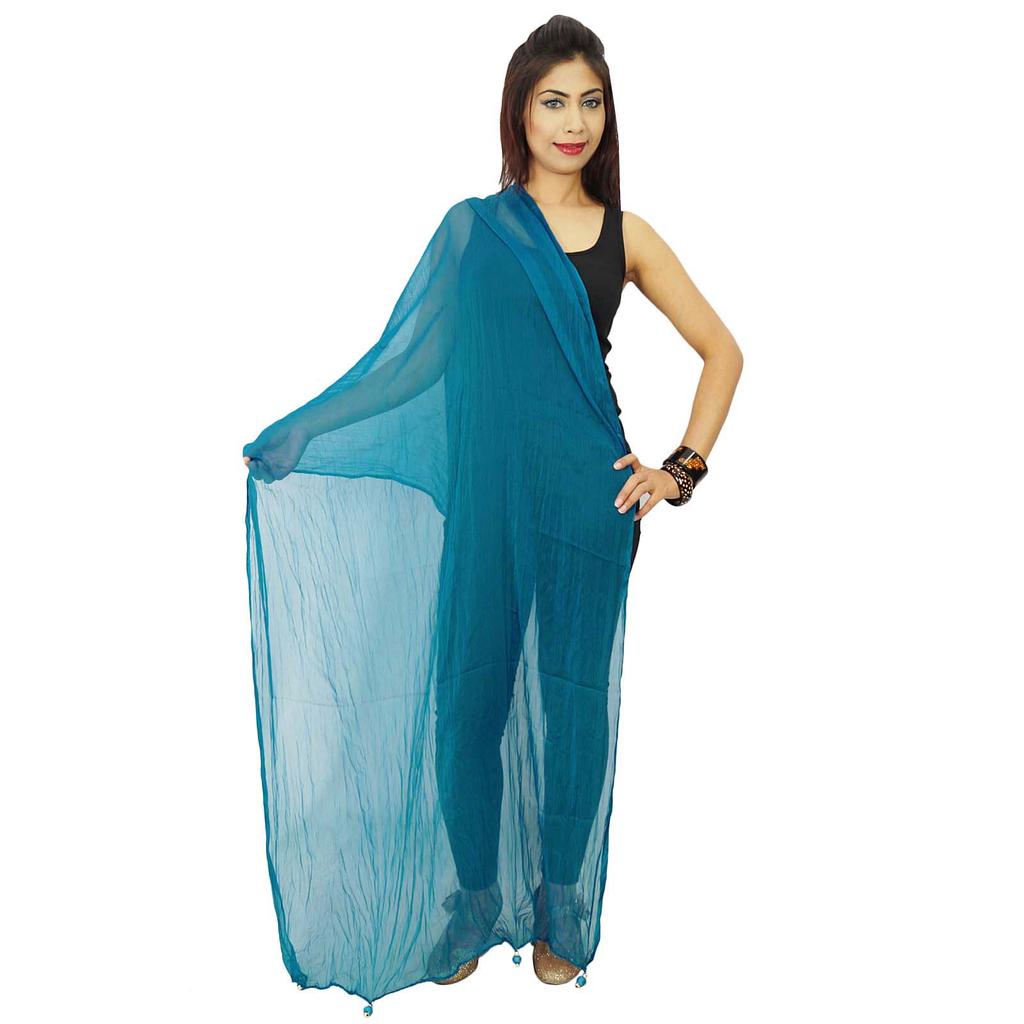 Long Stole Chiffon Blend Dupatta Neck Wrap Women Indian Scarves Chunni
