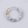 New Mixed Gold Color Tube Beads Acrylic Bracelets Bangles for Women Men Stretch Bamboo Curved Resin Bracelet Stack Jewelry Gifts