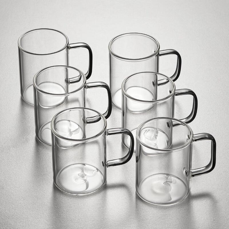 Heat-Resistant Borosilicate Glass Tea Cup Set with Handles