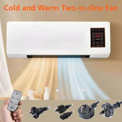 Ventilador Eléctrico Móvil con Mando a Distancia Montado en Pared Silencioso Ahorro de Energía Ventilador Calefactor de Doble Uso para Dormitorio Oficina Habitación