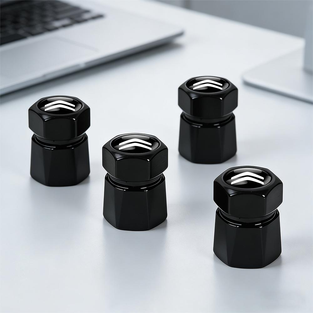 4Pcs Aluminum Car Tire Valve Caps Diamond Tyre Valve Airtight Cover Waterproof Dust For Citroen C1 C3 C4 Picasso C4L Motorcycles