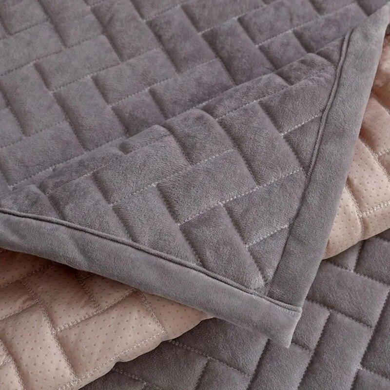 Corner Sofa Cover Universal Polyester Velvet Couch Cover for Living Room 1 2 3 Seats Pet Friendly Reclining Seat