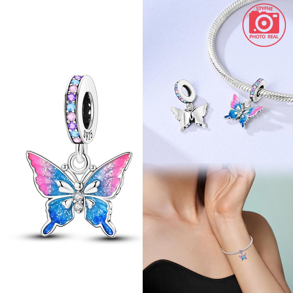Butterfly Cross Pendant Copper Colors Charm Beads Fit Original Charms Bracelet Beads For Women Jewelry Making Gifts