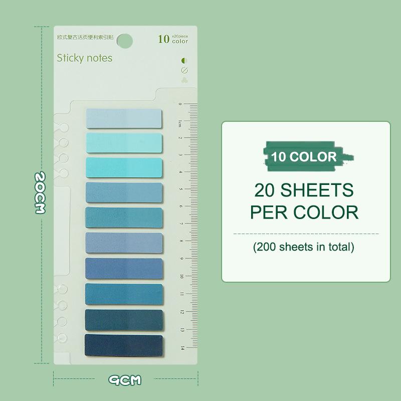 

200 листов цветных прозрачных флуоресцентных индексных вкладок для домашних животных, липкие закладки, маркеры для страниц, планировщики, наклейки для офиса, школы, принадлежности 10