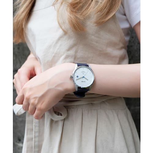 TRIWA HUMANIUM TIME FOR PIECE HU39LB-CL080712 Men's & Women's Unisex Watch with Recycled Canvas Strap, Officially Imported, Swedish Scandinavian Desig