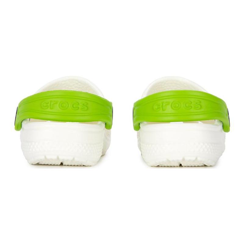 Crocs Comfortable and Versatile Children's Sandals White and Green Children's Model