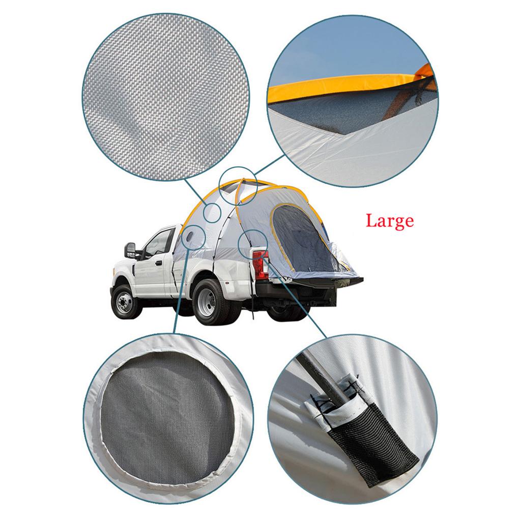 Pickup Truck Tent Truck Bed Tent Outdoor Camping Family Tourist Fishing Picnic Travel Awnings Car Tent for 3-4 Person 3 Size