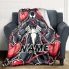 Custom Name "Venom Love Heart Theme" blanket for Couch & Bed, Plush Cozy Fuzzy Blanket Super Soft & Warm Blankets for Fall and Winter. 09084