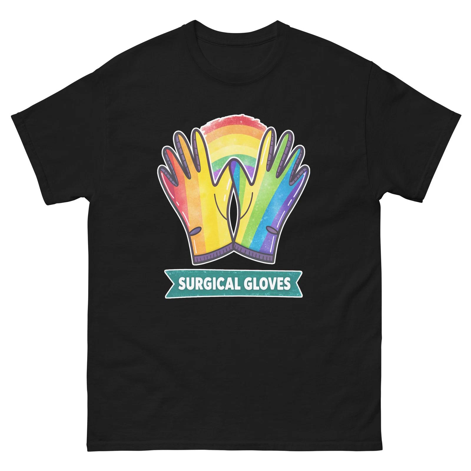 Surgical Gloves Hospital Health Medical Safety T-Shirt 2XL