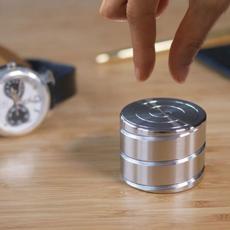 Giroscop Cilindric Rotativ Decompresie Desktop din Oțel Inoxidabil Cadou Fidget Birou Iluzie Optică Jucărie Fluidă pentru Degete