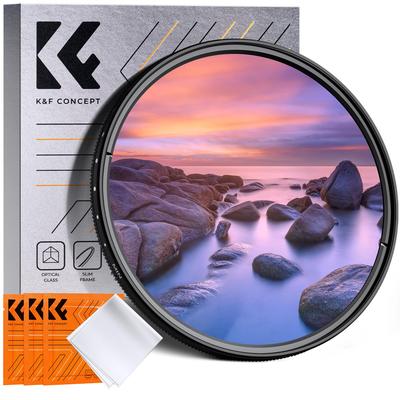 Concepto 49mm ND Variable Atenuación de Luz 11 Niveles AGC Óptico 18 Capas Delgado 3 Paños de Limpieza Ideal para Grabación de Video K&F Filtro ND2-2000,
