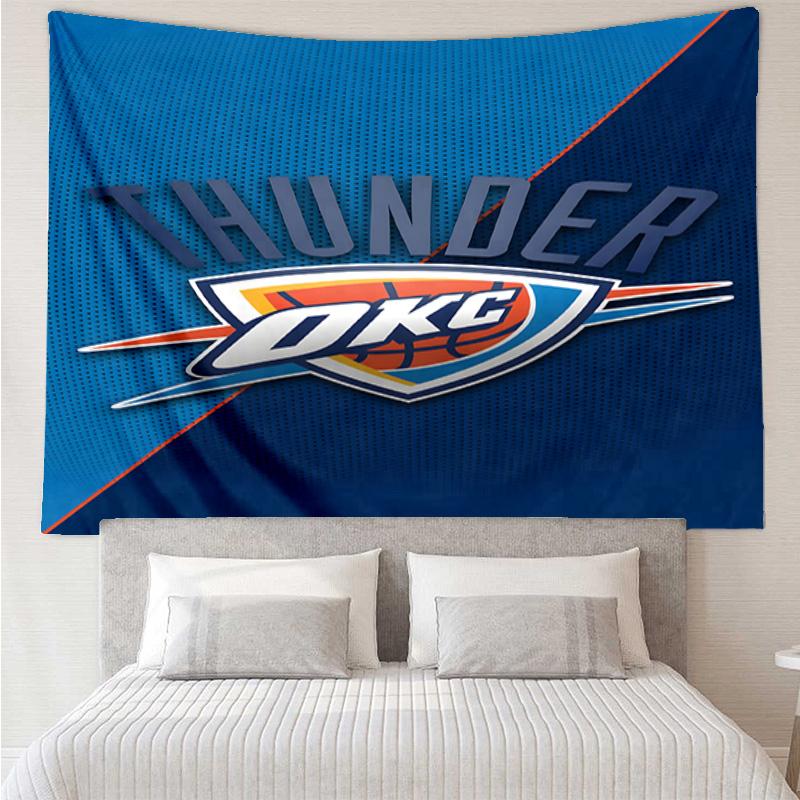 1PC Thunder Basketball Team Quick-Dry Tapestry, Unique Design Tapestry, Suitable for Bedroom,Livingroom, Playroom,Heartwarming Holiday Gifts