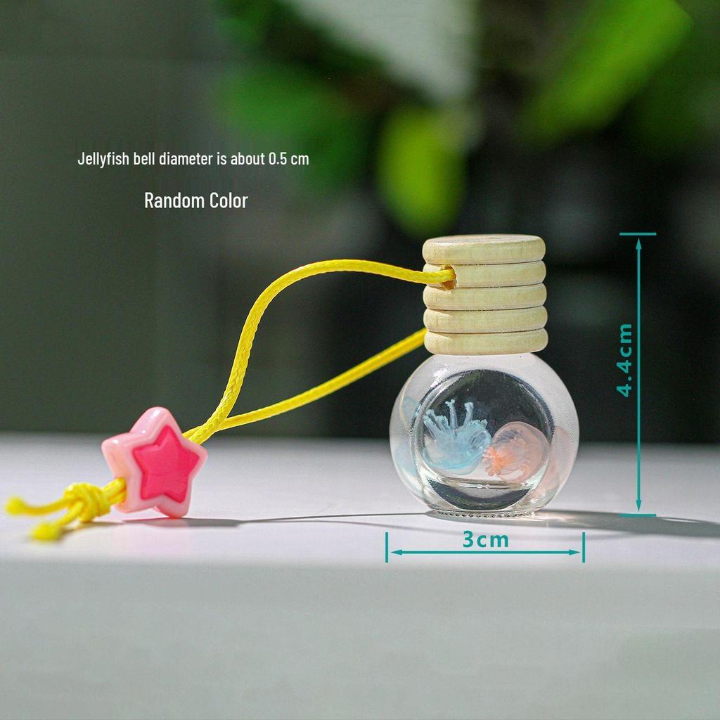 Colorful Q Version Jellyfish Crystal Pendant - Rhombus Flowing Sand Design