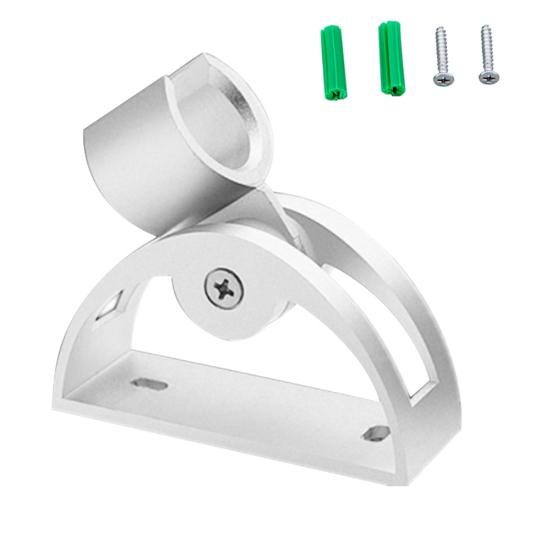 

Home Bathroom Aluminium Wall Mounted Shower Sprayer Head Holder Fixing Bracket серебряный