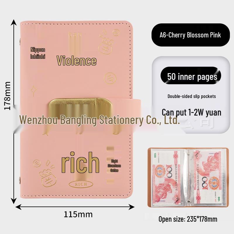 Custom Password Lock Cash Savings Album: Large Capacity Money Clip for Financial Management