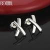 925 Sterling Silver Simple Letter X Earrings - Banquet Pendant Jewelry