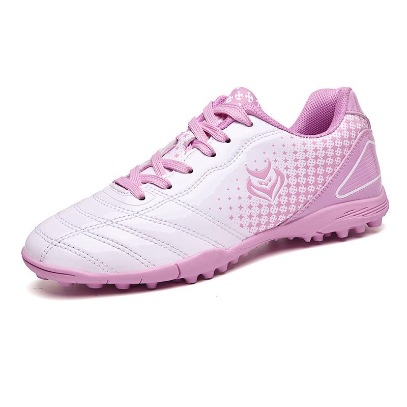 Kids' Pink Football Cleats - Unisex Spike Shoes for Girls & Boys, Korean Style Training