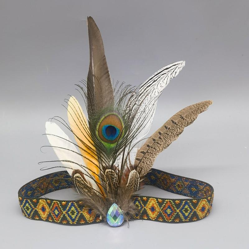 Ethnic Feather Headpiece Handmade Props For Women Men Dancers And Party Enthusiasts Lightweight And Comfortable Headwear