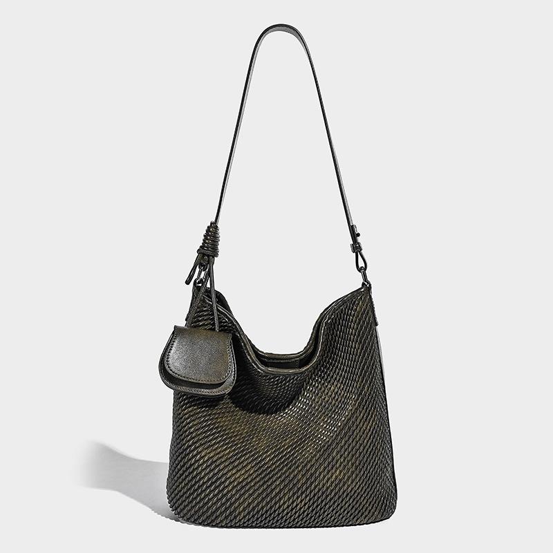 Niche Design Bucket Bag Large Capacity 2025 New Style Retro Versatile Handbag Shoulder Crossbody Tote Bag