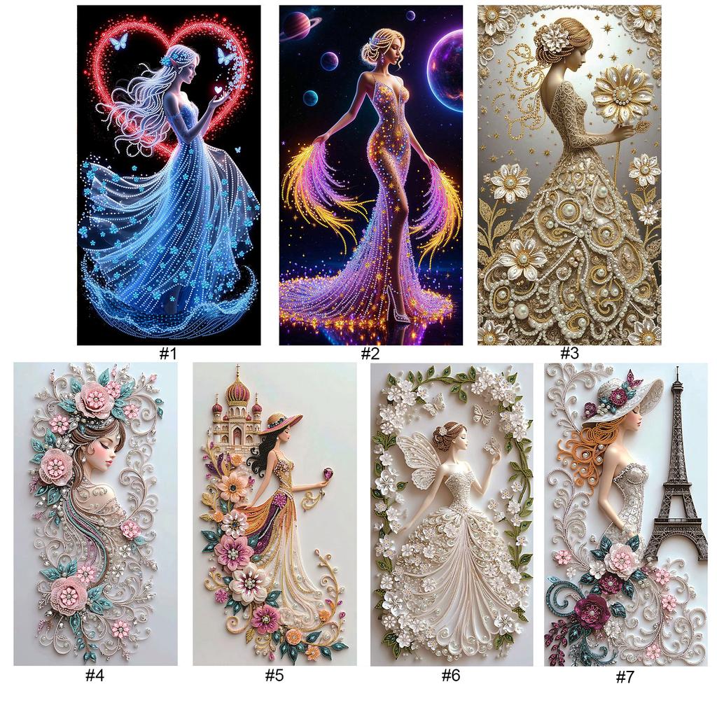 Beauty Special Shaped DIY Partial Drill Diamond Painting Kits Large Size 40x70cm Diamonds Paintings Gem Art Home Decor