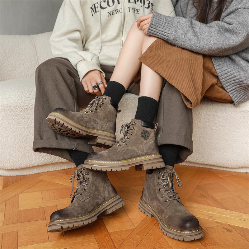 Winter new warm casual cotton boots versatile leather boots velvet Martin boots men's boots model 6224-J
