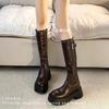 Height increase 7cm women's boots 2025 new versatile long boots muffin thick-soled small man new tall knight boots women