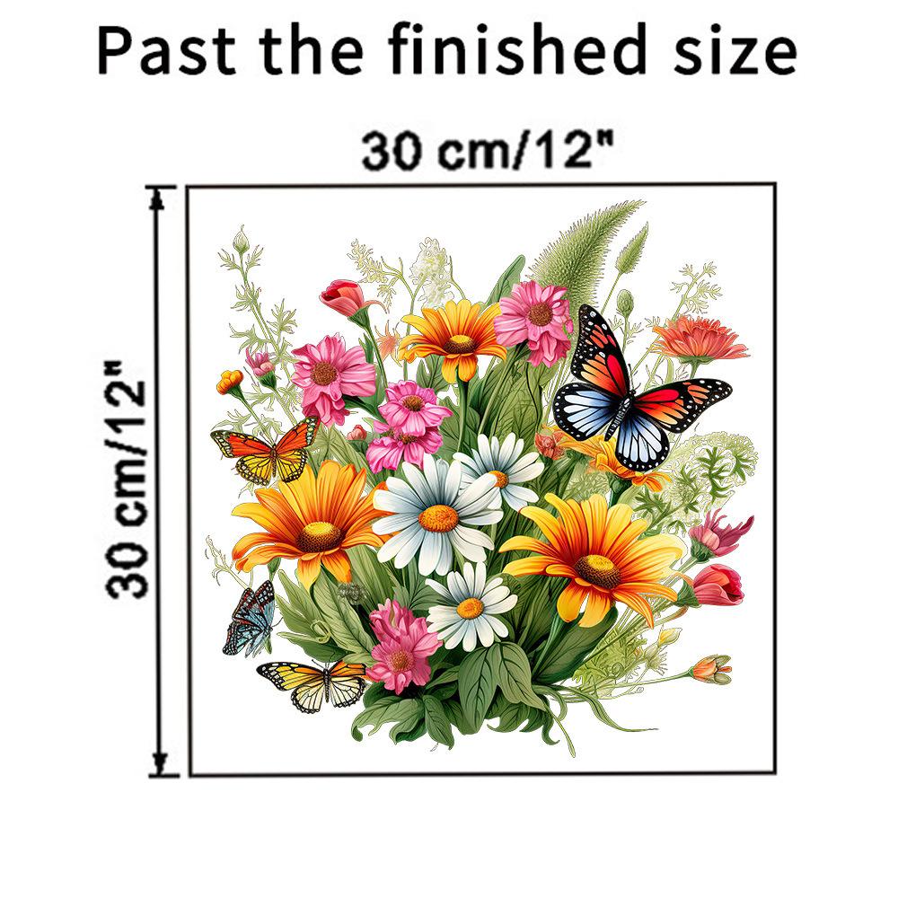 Painted Butterfly Flowers Small Grass Wall Sticker Toilet Bathroom Refrigerator Wall Sticker Living Room Bedroom Decoration Painting