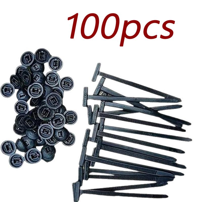 100/50/10pcs Nylon Universal Cable Tie Buckle Heavy Duty Self-Locking Nylon Zip Ties Holder Multipurpose Plastic Cable Ties Tool